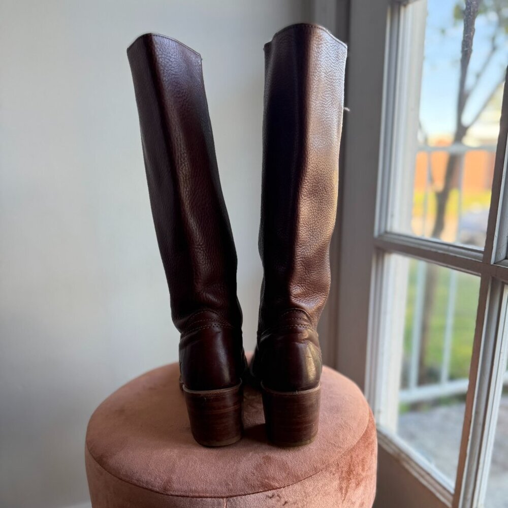 Frye - Campus 14L Tall Leather Boots Saddle - Women’s 6.5​ - Picture 8 of 15